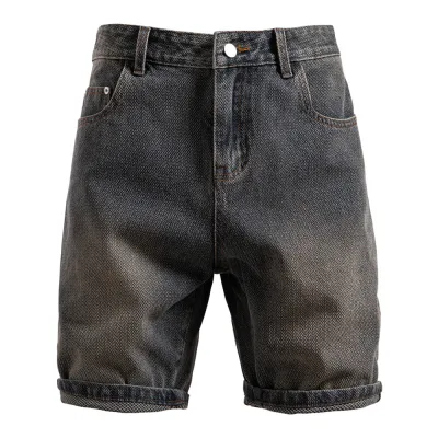 Men's Fashion Casual Summer Star Pattern Denim Shorts