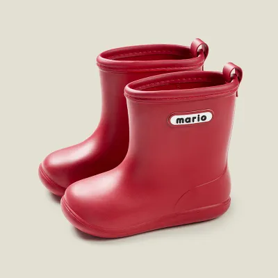 Kids Boys Girls Unisex EVA Soft-Soled Mid-Calf Rain Boots Solid Color