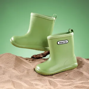 Kids Boys Girls Unisex EVA Soft-Soled Mid-Calf Rain Boots Solid Color