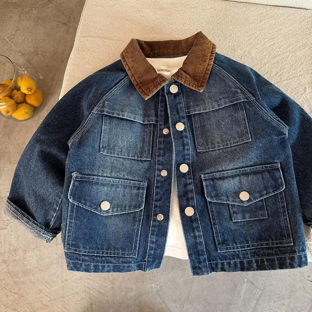 Kids Boys Fashion Casual Spring Denim Jacket Unisex