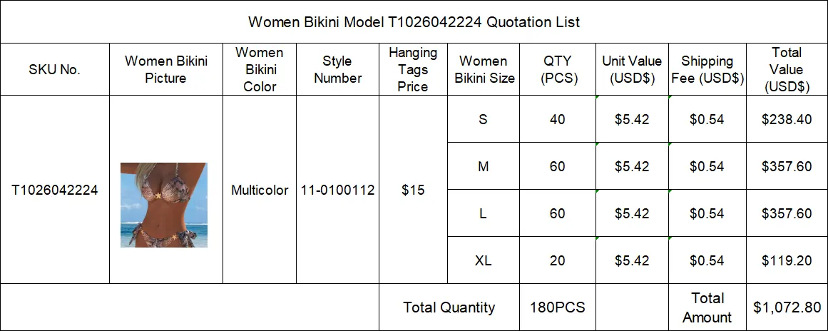 Separate Quotation Women Bikini Model T1026042224