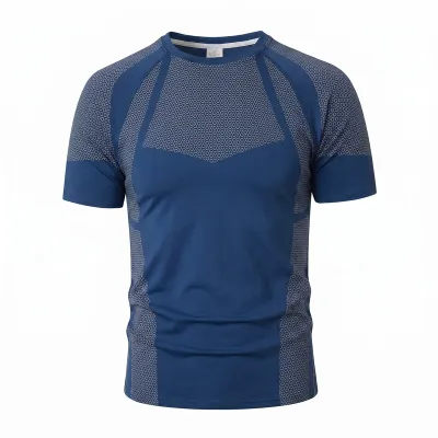 Men Fashion Casual Summer Color Block Short Sleeve T-Shirt