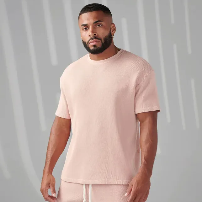 Men's Fashion Casual Summer Solid Color Round Neck Short-Sleeve T-Shirt