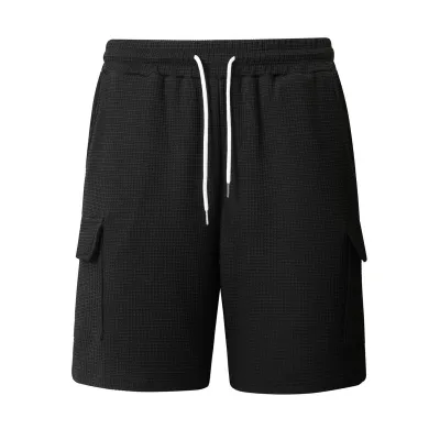 Men's Fashion Casual Summer Solid Color Loose Stretch Beach Shorts