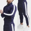 Navy Blue With White
