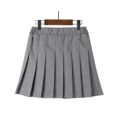Kids Girl's Spring Summer Pleated Skirt Polyester