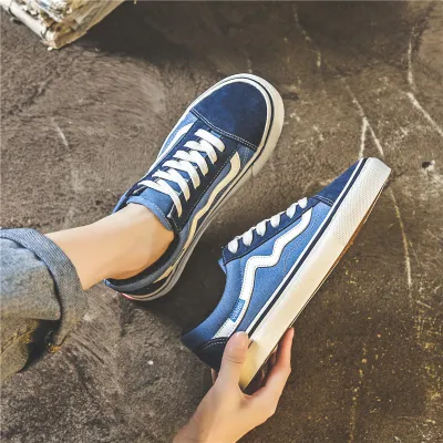 Women Casual Flat Breathable Lace Up Canvas Sneakers Low Top Plus Size