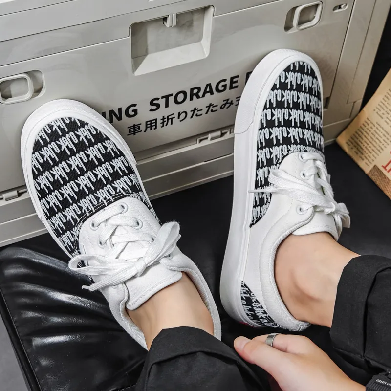 Women Fashion Casual Color Blocking Flat Lace-Up Canvas Sneakers Plus Size