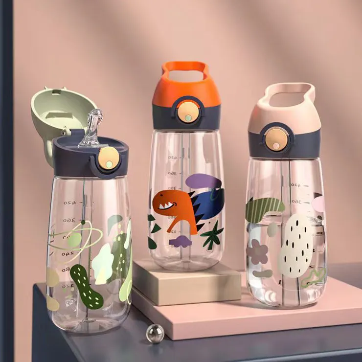 Cartoon Drop-Resistant Tritan Leak-Proof Sealed Straw Cup for Home