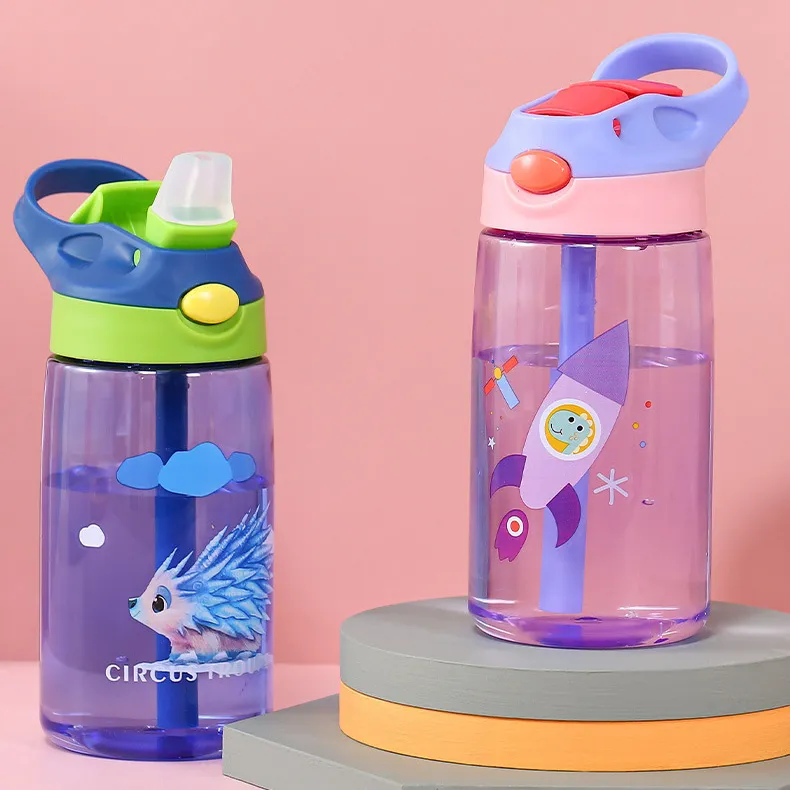 Cute Cartoon Duckbill Portable Plastic Water Cup For Home Kitchen