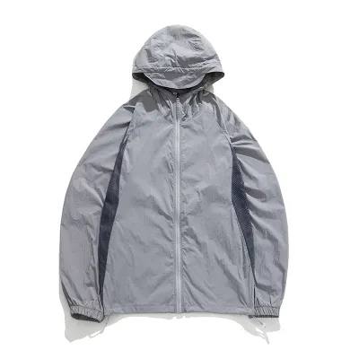Men Fashion Casual Summer Thin Breathable Mesh Design UPF 50+ Sun Protection Coat