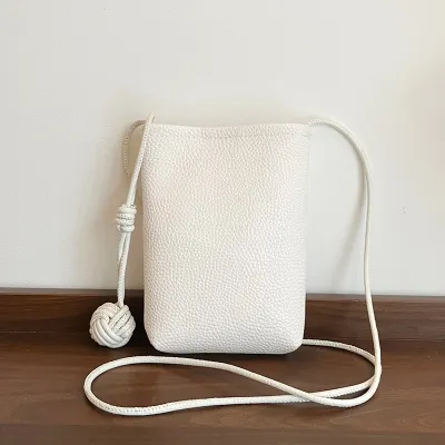 Women Fashion Casual Solid Color Mini Mobile Phone Crossbody Bag