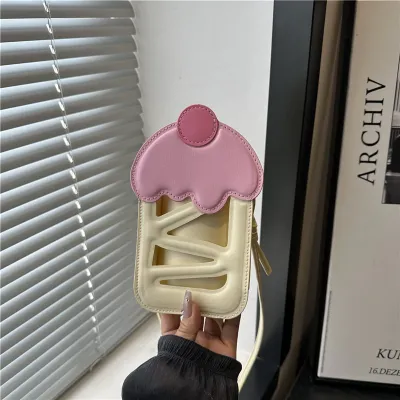 Women Fashion Creative Design Hollow Out Cute Cherry Cake Crossbody Bag