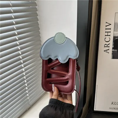 Women Fashion Creative Design Hollow Out Cute Cherry Cake Crossbody Bag
