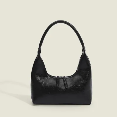 Women Fashion Casual Simple Dumpling-Shaped PU Shoulder Bag