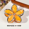 Silver-Plated Frangipani-M-13 Orange