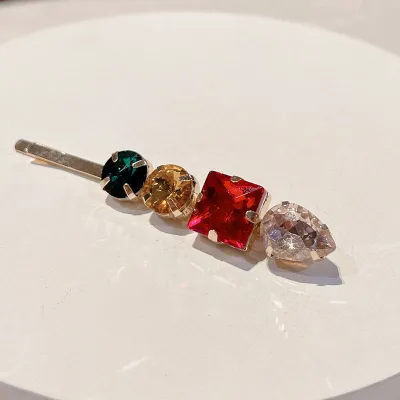 Women's Fashion Multicolor Rhinestone Hair Clip