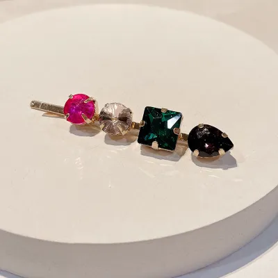 Women's Fashion Multicolor Rhinestone Hair Clip