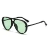 Sand Black Frame With Green Lenses