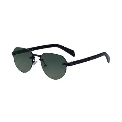 Men Distinctive UV-Resistant Oval Rimless Sunglasses