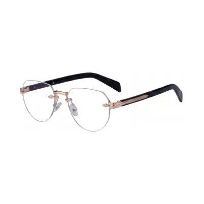 Men Distinctive UV-Resistant Oval Rimless Sunglasses