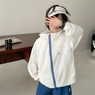 Kids Boys' Fashion Casual Summer Thin UPF 50+ Sun Protection Nylon Coat