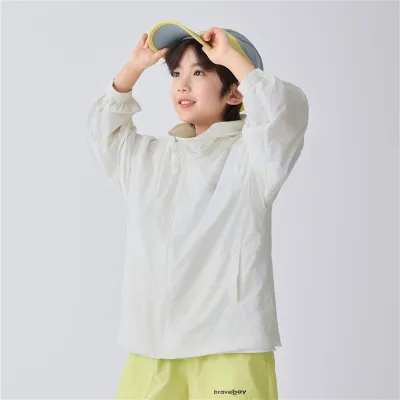 Kids Boys Fashion Casual Summer Solid Thin UPF 50+ Sun Protection Coat Nylon