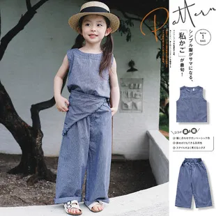 Kids Girls Summer Cotton Tank Top Pants Set