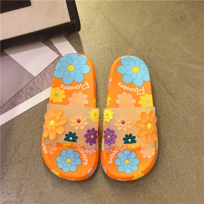 Women Casual Floral Printed Non-Slip Slide Sandals Shoes Plus Size