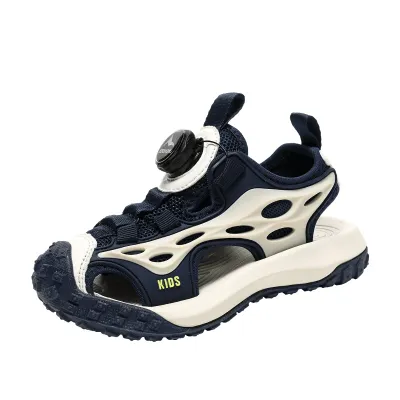 Kids Boys Summer Soft-Soled Beach Non-Slip Sandals Synthetic Leather Rubber