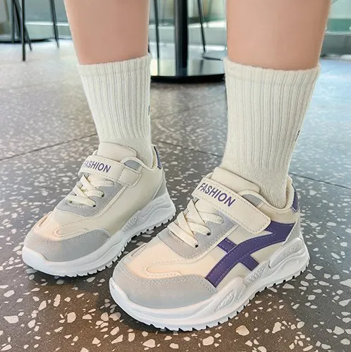 Kids Girls Fashion Casual PU Upper Sneakers for Girls