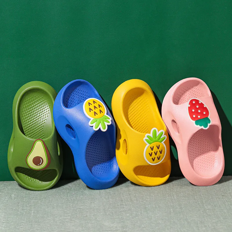 Kids Boys And Girls Fashion Casual Fruit Non-Slip Soft Bottom Slippers