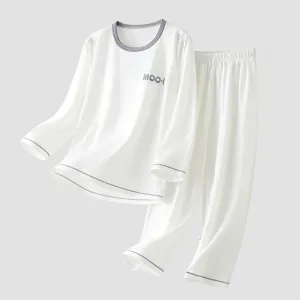 Kids Boys And Girls Fashion Casual Summer Long-Sleeve T-Shirt Loose Pants Pajamas Two-Piece Set