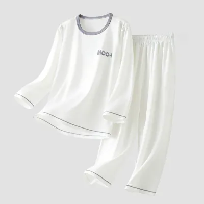 Kids Boys And Girls Fashion Casual Summer Long-Sleeve T-Shirt Loose Pants Pajamas Two-Piece Set