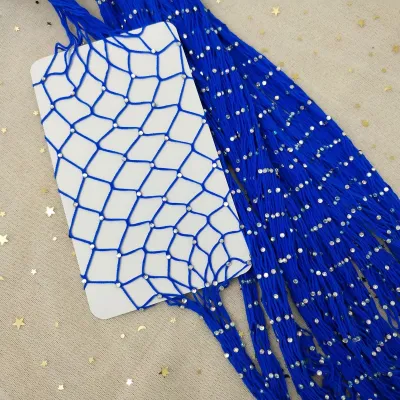 Women Fashion Sexy Solid Color Mesh Rhinestone Fishnet Stockings