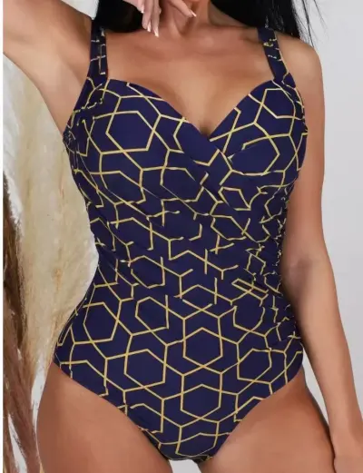 Women Fashion Sexy Printed One-Piece Swimsuit
