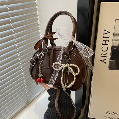 Women Fashion Casual Retro Leopard Small Square Handbag