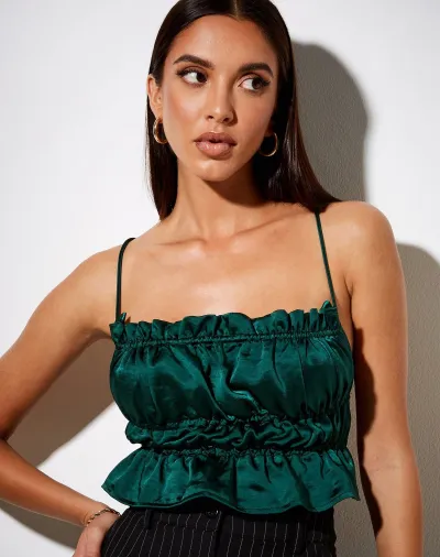 Women Fashion Sexy Solid Color Backless Lace-Up Drawstring Crop Top