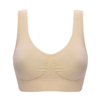 Women Fashion Simple Solid Color No Chest Pad Single-Layer Bra