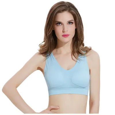 Women Fashion Simple Solid Color No Chest Pad Single-Layer Bra