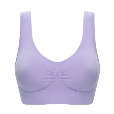 Women Fashion Simple Solid Color No Chest Pad Single-Layer Bra