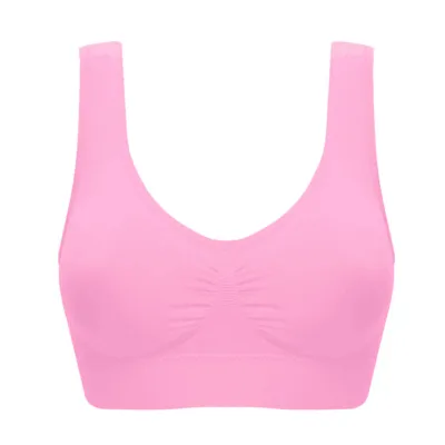 Women Fashion Simple Solid Color No Chest Pad Single-Layer Bra