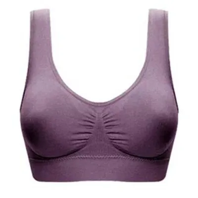 Women Fashion Simple Solid Color No Chest Pad Single-Layer Bra