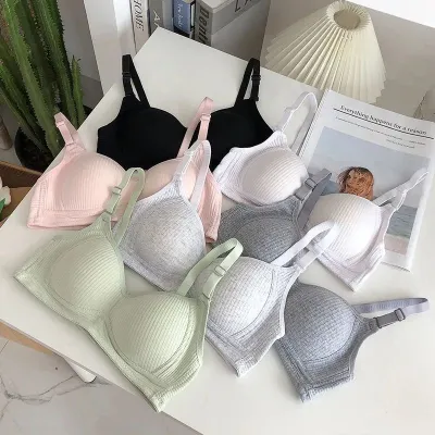 Women Fashion Simple Solid Color Thin Bra