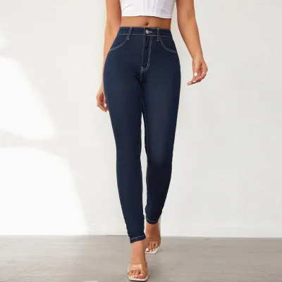 Women Fashion Retro Slim-Fit Stretch Skinny Jeans