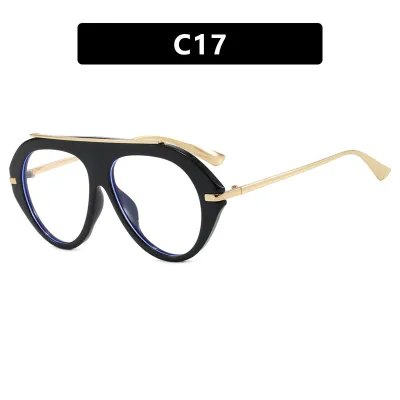 Women Fashion Casual Concave Cat Eye Sunglasses PC Plastic Metal Frame AC Lens