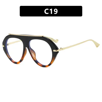 Women Fashion Casual Concave Cat Eye Sunglasses PC Plastic Metal Frame AC Lens