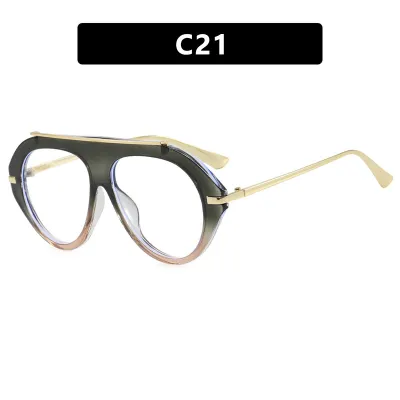 Women Fashion Casual Concave Cat Eye Sunglasses PC Plastic Metal Frame AC Lens