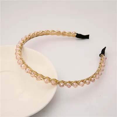 Women Fashion Baroque Crystal Thin Headband