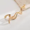 Golden Wavy Line